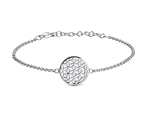 iz-el 925 Silber Armkette Blume des Lebens