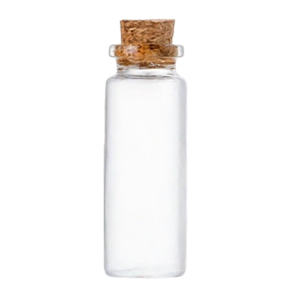 EJvkrbtx Clear DIY Decoration Empty Drift Mini Glass Bottle with Cork Stopper (5-30ml)(12ml)