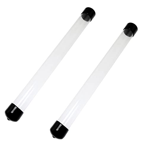 Image of Clear Storage Tube DZS ELEC 2PCS 20 x 220 mm /0.79 x 8.7 inch Small Plastic Round Tubing with Black Caps for Bead Containers, Craft, DIY, Empty Storage Tube