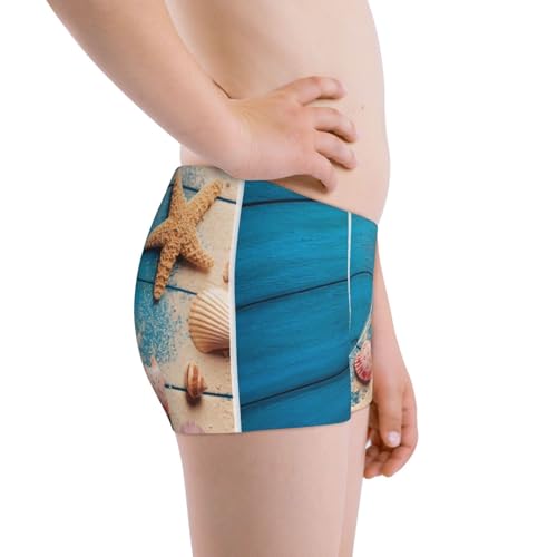 Boys' Cotton Boxer Brief Soft Underwear-Shells And Starfish2