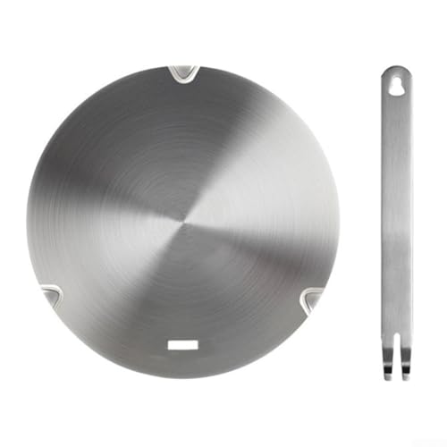 HavenDomicile Placa conductora del calor del acero inoxidable para las cocinas de inducción con la base magnética 18/22/26cm (C)