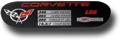 Engine ID Spec Plate Z06 405HP LS6 for Corvette