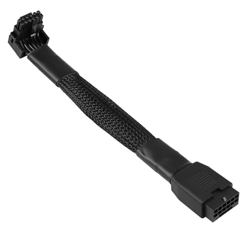 GELRHONR PCI-e 5.0 12VHPWR 90 Degree 16Pin (12+4) Female to Male Extension Cable for RTX 4070 4080 4090 4070Ti 4080Ti Graphic Card GPU-5.3in (Type B)