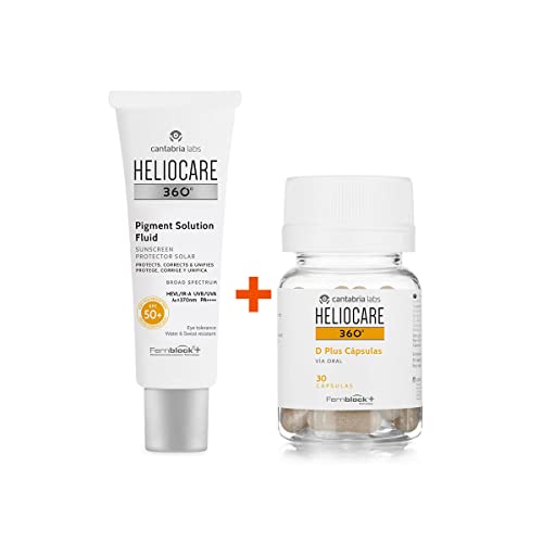 Heliocare 360 Pack D Plus Capsules 30 Units + Pigment Solution Spf50 + 50 ml