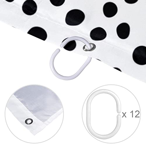 Rideau de douche style gribouillis noir et blanc pour une salle de bain moderne et étanche - 5