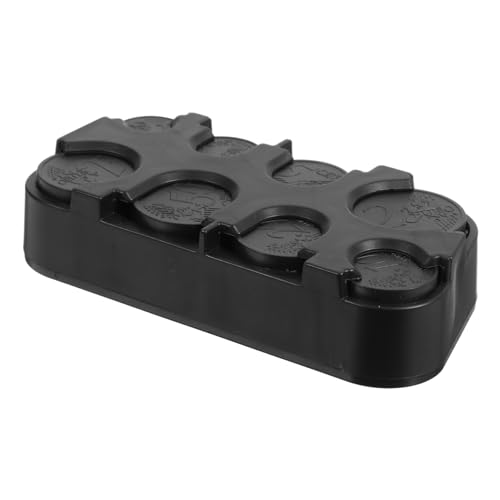 Caja organizadora de monedas compacta de plástico negra miniatura 1