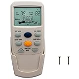 CENMING Replacement Remote for Hampton Bay Thermostatic Ceiling Fan Remote Control FAN-9T L3HFAN-9T, with Fan Timer Key 3-Speed LCD Display Temp, No Light Dimmer,No Reverse (Remote Only)