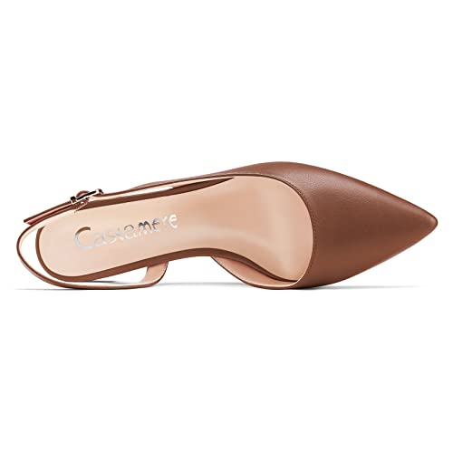 Castamere Women Chunky Block Low Kitten Heel Pointed Toe Slingback Pumps Classic Cute Party Office 1.4 Inches Heels4