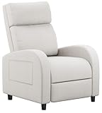 Homall Recliner Chair, Recliner Sofa for Adults, Recliners Home Theater Seating with Lumbar Support, Reclining Sofa Chair for Living Room (Fabric, Beige)