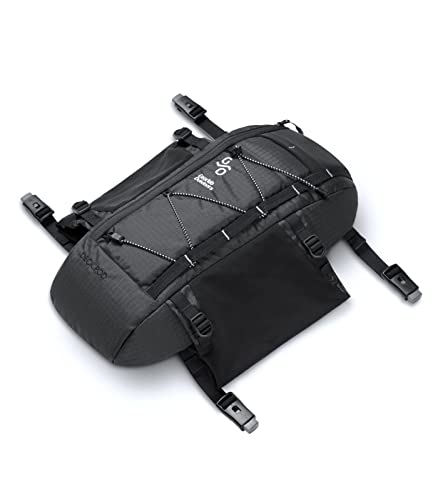 Gearlab Deck Pod 2 - Kayak Deck Bag, Deckhand system (Holds Paddle Float, Bilge Pump) (Black)