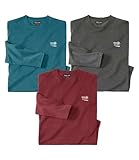 Diese 3 einfarbigen Langarmshirts sind aus weichem, geschmeidigem Jersey geschnitten.
