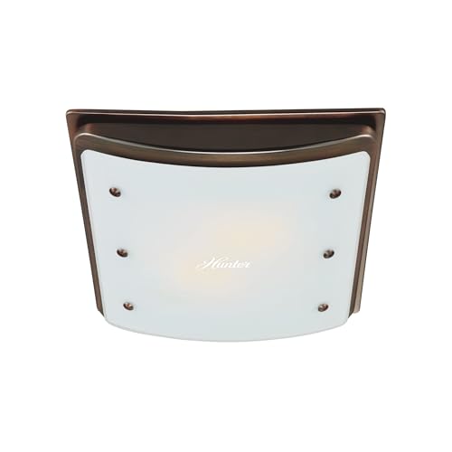 Top 10 Best Bathroom Exhaust Fan with Light and Night Light 10 Hunter Ellipse 100 CFM Ceiling Exhaust Bath Fan with Light and Night Light - Imperial Bronze
