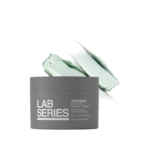Lab Series Men's Grooming Cooling Shaving Cream with Menthol & Shea Butter- Hydrates & Protects Skin from Irritation - Skin Care for Men, 6.4 Ounce