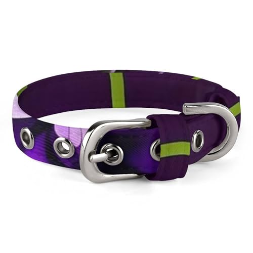 Collier réglable pour chiens et chats violet à motif de fleurs - Confort et sécurité - 2