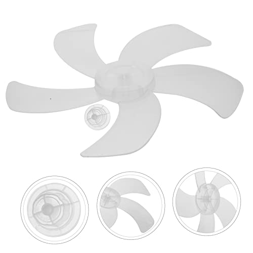 OSALADI Floor Fan Ceiling Fan Replacement 5 Leaves with Nut Cover Plastic Fan Propeller Replacement Fan Accessories for Table Fan - Image 2