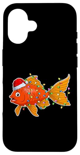 Goldfish Wearing Santa Hat Xmas - Goldfish Lover Christmas X}zP[X iPhone 16 p