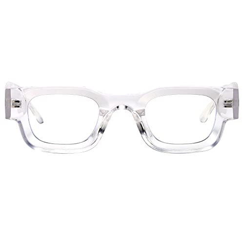 Image of EYLRIM Thick Square Frame Sunglasses for Women Men Chunky Rectangle Polarized Sunglasses UV400 Protection