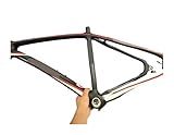 Cadre de VTT en fibre de carbone : avec dérailleur arrière, pouces et poids marqués