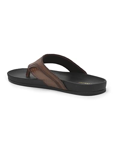 Image of Liberty Coolers Fast-2 Casual Slipper for Men - Black & Tan | Slip-on /Flats Slippers - Durable and Lightweight | Comfortable and Soft Outsole for Everyday Wear - Cushioned Footbed | Home Footwear