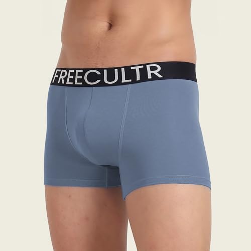 Image of Freecultr Organic Cotton Elastane Stretch Underwear for Men Breathable Comfortable Trunks Innerwear Sweat Absorbing Undergarments with Ultrasoft Waistband