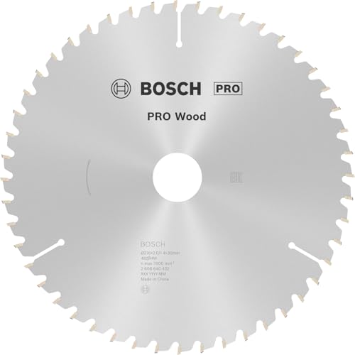 Bosch 1x Lame de scie circulaire PRO Wood pour scies à onglets filaires (pour Bois résineux, Bois dur, Ø mm, Professional Accessoire Scie circulaire à onglets)