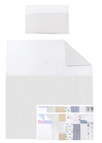 Vizaro - Pack 2 Piezas Edredón Med. 70x80cm Almohada Para Minicuna 50x80cm O Cuna De Colecho - 100 Algodón - Hecho Ue