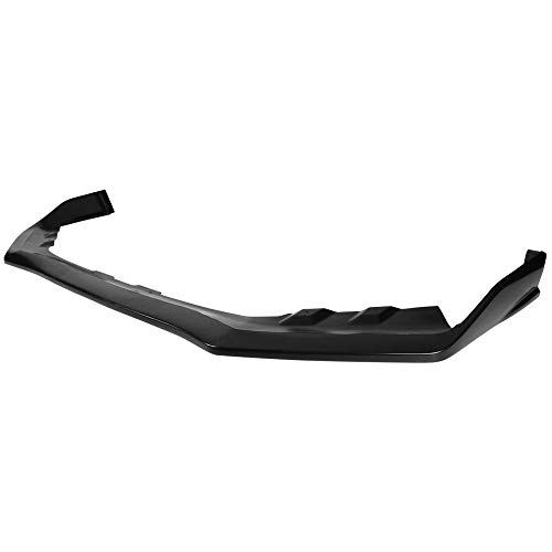 IKON MOTORSPORTS Front Bumper Lip Compatible With 2018-2019 Subaru WRX STI, S207 Style Black PU Front Lip Finisher Under Chin Spoiler Add On