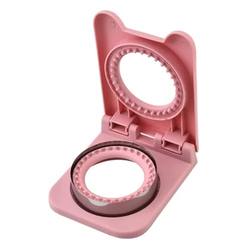 Generic Sandwich Mold Cutting and Sealing Machine, Breakfast Sandwich Maker Round Sandwich Marinated Toast Bread Mold Square Press Mold Cutter Baking Round/Square (Pink)