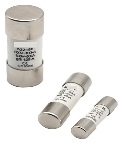 Fusibili a cartuccia con tubo in ceramica, AC 500 V RO17 Fusibile in ceramica RT18-125 22X58 gG Ritaglio 10A-125A(16A)