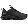 LARNMERN Steel Toe Cap Trainers Mens Safety Trainers Waterproof Cushioning Safety Shoes Anti-Smashing Lightweight Comfortable Fashion Work Shoes(Black Dull Microfiber,11 UK) #1
