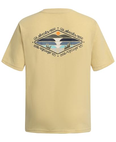 Image of Quiksilver Boys' Short Sleeve Logo Graphic T-Shirt, Soft & Comfortable, Regular Fit