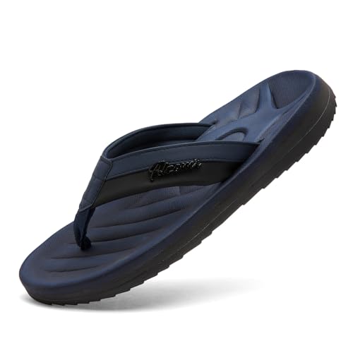 Image of Men's Flip Flops Sandal Casual Comfortable Outdoor Thong Sandals for Men Summer Beach Slides Lightweight Non-Slip Shoes with Soft Cushion Arch Support