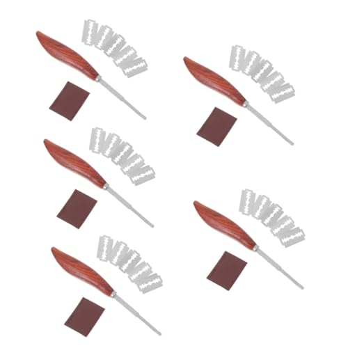 Amosfun 5 Juegos Cortador De Pan Herramienta Para Marcar De Pan Lames Herramienta Para Dar Forma Al Empanado Cuchillas De Pan Para Pan Casero Pan Cojos Herramientas Palo De Rosa