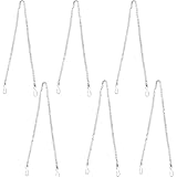 6 Pcs 20-Inch Stained Glass Window Hanging Chains with Hooks - Versatile Decorative Chains for Indoor and Outdoor Use in Walls, Gardens, and Kitchens