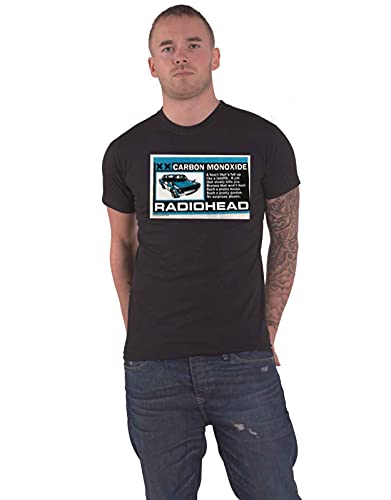 Rock Off Radiohead T Shirt Carbon Patch Band Logo Nouveau Officiel Homme Noir Size L