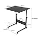 Adjustable Mobile Table Laptop Table Notebook Desk Portable PC Stand Sofa Computer Stand Desk Mobile Computer Workstation for Bed Sofa 40x60x (67-80) cm (Black)