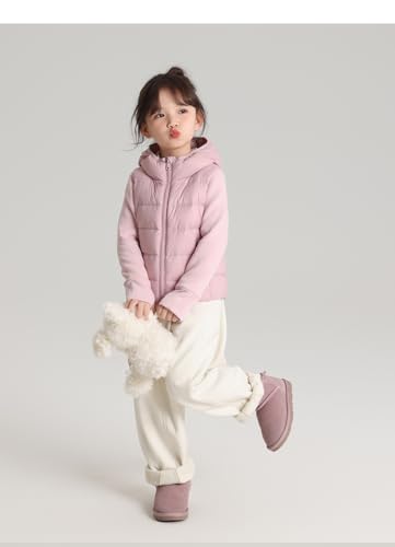 Girls' Reversible Lightweight Puffer Jacket Water-Resistant Winter Coat3