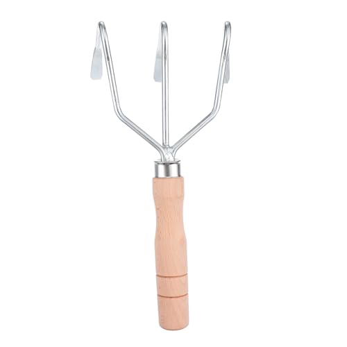 Toyvian Cultivateur Manuel avec Manche Outil De Jardinage pour Cultiver Sols Durs Et Aérer Rapidement