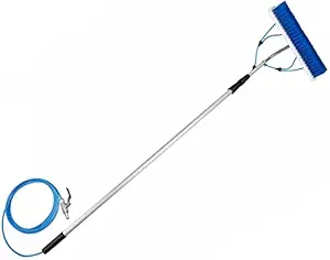 Kenbrook Solar 8.2 Meters Long Solar Cleaning Kit with Nylon Brush, Water Fed PU Pipe & Adjustable Telescopic Extension Pole from 2.4 to 8.2 Meters