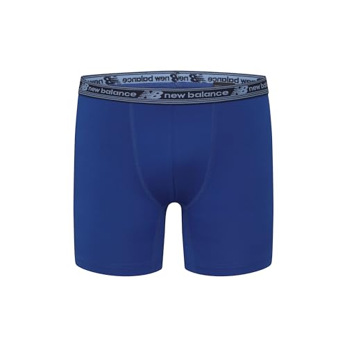New Balance Boys' Non-Brushed Jersey Sport Performance Wicking Boxer Briefs Underwear (Multi Pack)3