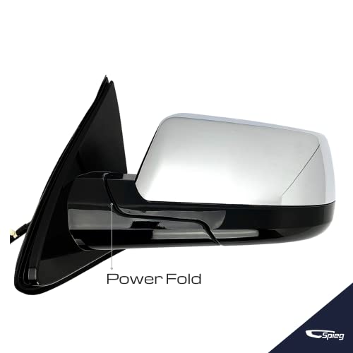 Spieg Driver Side Mirror Replacement For Chevrolet Tahoe Suburban | Gmc Yukon Xl 2015-2020 Auto Dimming Puddle Lamp Power Folding Bsm Memory Chrome 17Pin (Lh) #TOP2