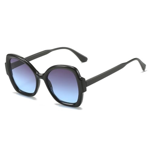 Lunettes de soleil femmes cadre de gradient aux finitions géométriques