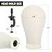 Hemndic Wig Stand with Head, Height Adjustable Wig Stand, Wig Head Stand with Mannequin Head with Extra Wig head Clamp Stand