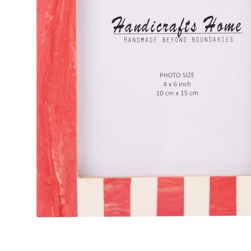 Image of Handicrafts Home 4x6 Picture Frames Pack of 2 - Manhattan Collection Handcrafted Photo Frames, Perfect for Wall & Tabletop Display, Ideal Home Decor Gift