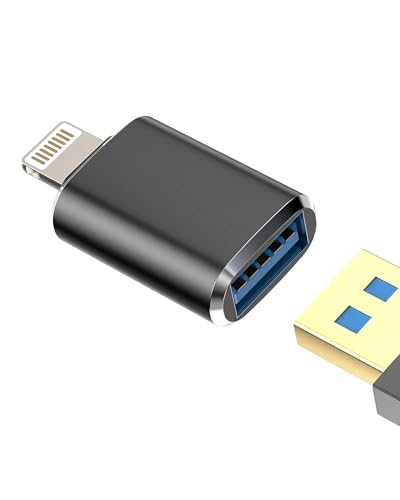 Adaptateur USB iPhone Certifié Apple MFI Lightning vers Jack Cable USB A 3.0 Prise OTG Camer pour14 13 12 11 Pro Max 7 8 Plus X Se XS XR Ipad Air Flash Disque...