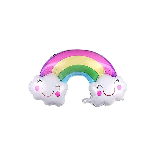 FI - FLICK IN 8 Pcs Unicorn Theme 4th Birthday Decorations Kit for Girls - Foil Balloons for Fourth Birthday (Pack of 8, Multicolor)