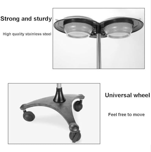 Chariot de salon en acier inoxydable avec support sèche-cheveux et roulettes