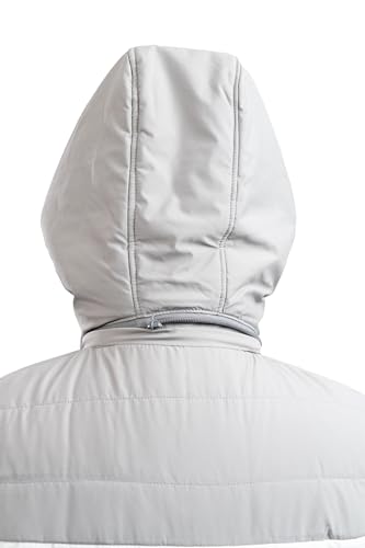 Image of Men's Thermal Jacket Triple Layer Insulated Winter Coat | Water Repellent Windproof Jacket with Detachable Hood | Warm Fleece Lined Travel Outdoor Jacket for Men
