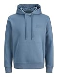 JACK & JONES Sweat à Capuche Jjecorp Logo Noos Pls, Blue Mirage, 3XL pour Homme, Blue Mirage., XXXL