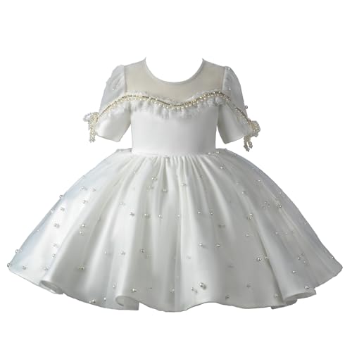 Flower Girl Dress Ruffle Satin Lace Tulle Beads Flower Decoration Toddler Wedding Birthday Party Evening Dress